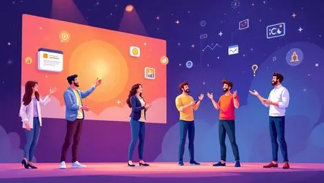 Enthusiastic southeast asian entrepreneurs presenting innovative tech ideas