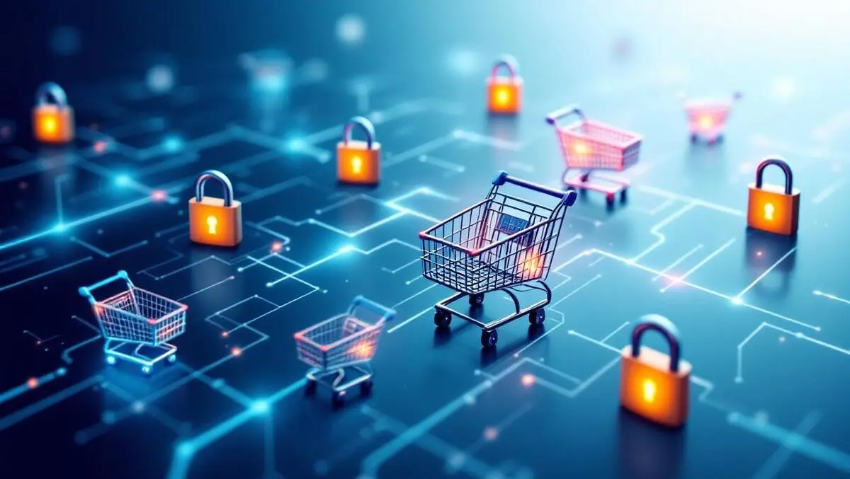 Interconnected digital shopping carts padlocks protecting intellectual property online marketplaces