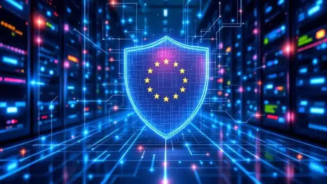 European crypto exchange server room eu security shield glow