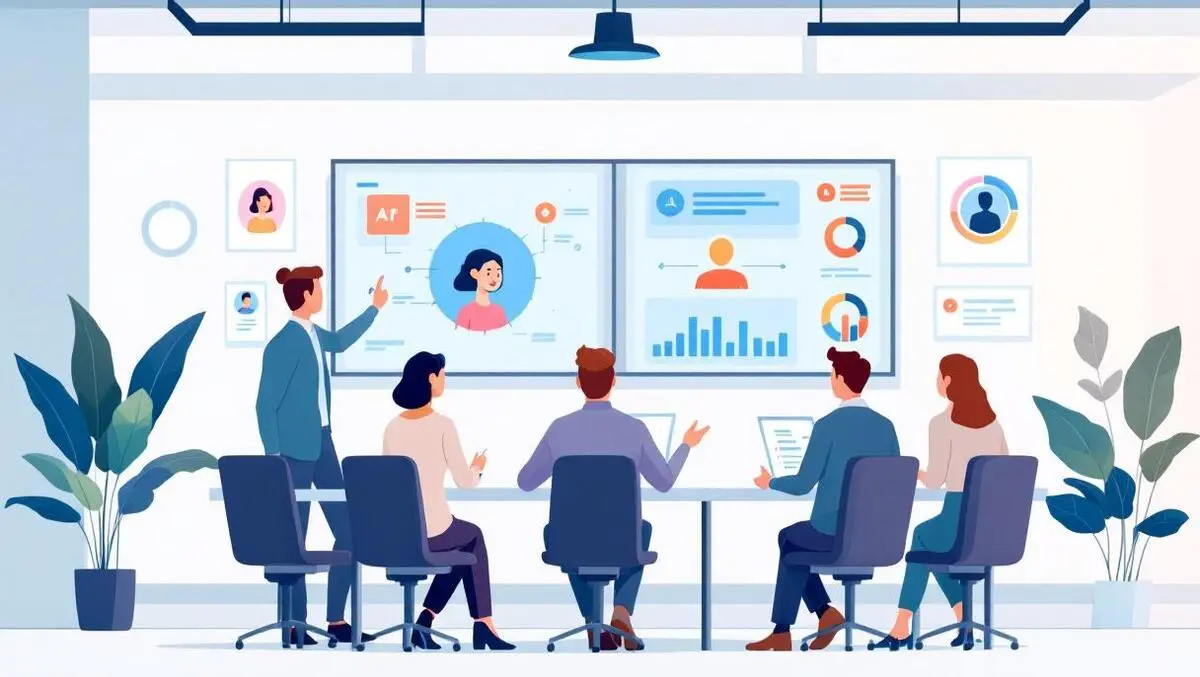 Enterprise hr leaders meeting with ai agents upskilling workflows