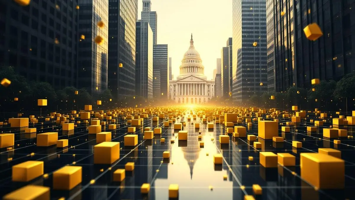 Wall street skyscrapers tokenised bluechip etfs treasuries grid