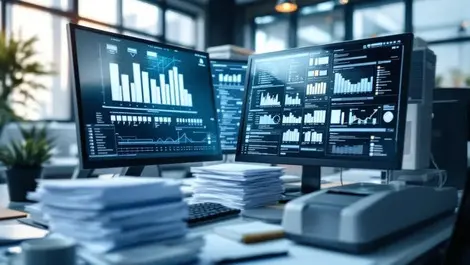 Modern office automated document scanning to digital folders