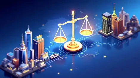 Isometric transatlantic legal tech london new york data arc