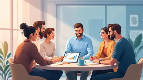 Modern software team stakeholders collaborating sprint board