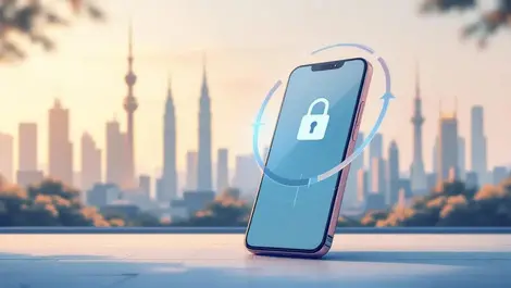 Secure telco phone verification malaysian city minimal illustration