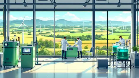 Wellington lab green ammonia hydrogen reactors wind turbines