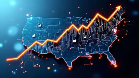 Us cyber insurance prices rebound digital circuit graph lock