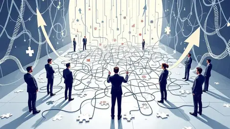 Global executives in chaotic ai finance data maze governance