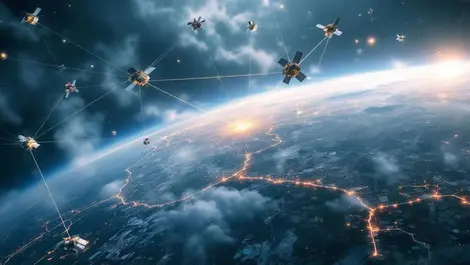 Low earth orbit satellite mesh us emergency ops center storm link